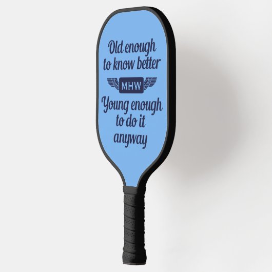 Old vs. Young custom monogram Pickleball Paddle (Links)