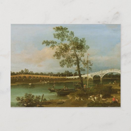 Old Walton's Bridge, 1755 (olie op canvas) Briefkaart (Voorkant)