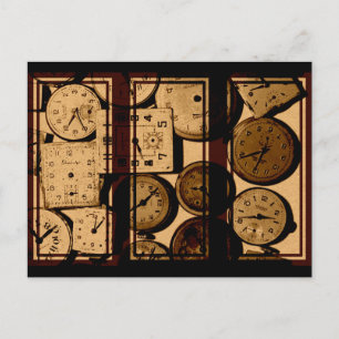 Old Watch Triptych Briefkaart