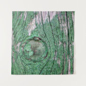 Old Weathered Painted Green Wood Background Textur Wandkleed (Voorkant)