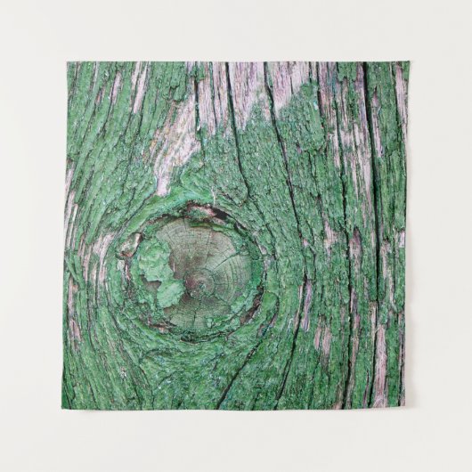 Old Weathered Painted Green Wood Background Textur Wandkleed (Voorkant)