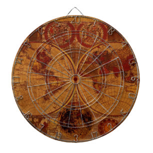 Old Wereldkaart Designer Dart Board Dartbord
