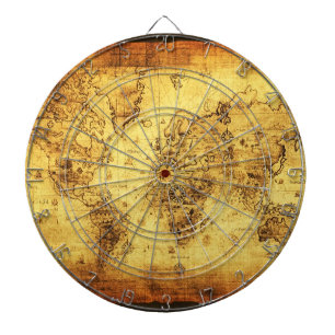 Old Wereldkaart Designer Dart Board Dartbord