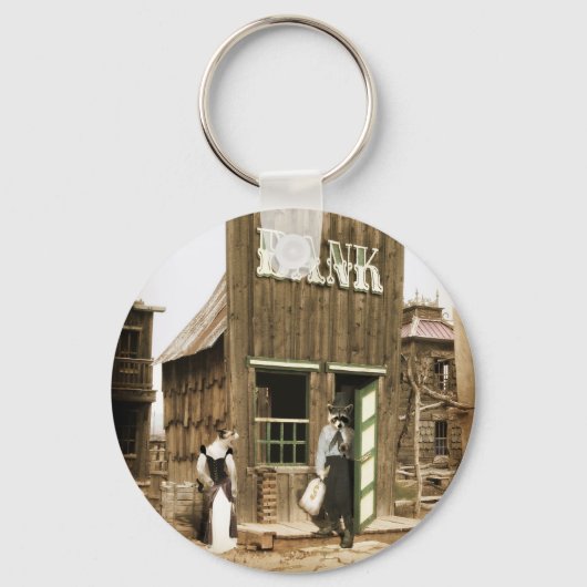 Old West Bank Sleutelhanger (Voorkant)