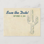 Old West Cactus Western Save the Date Aankondigingskaart (Voorkant)