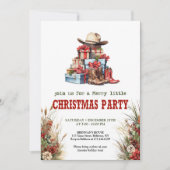 Old West Cowboy Christmas Printable Invitation (Devant)