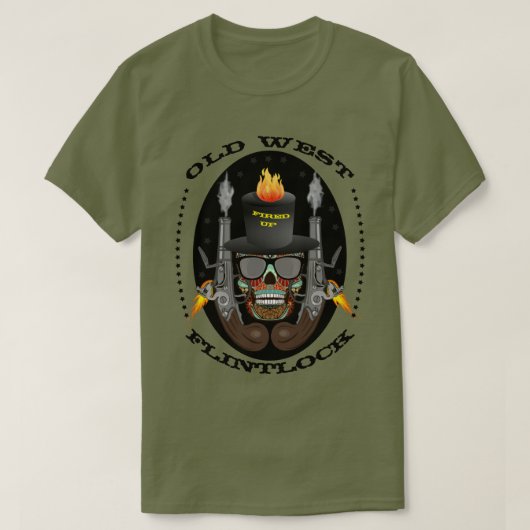 Old West "Fired Up" Flintlock T-shirt (Design voorkant)