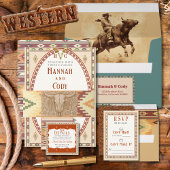 Old West Frontier bruiloft uitnodiging