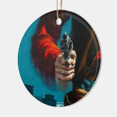  Old West Gunslinger Cowboy Keramisch Ornament (Links)