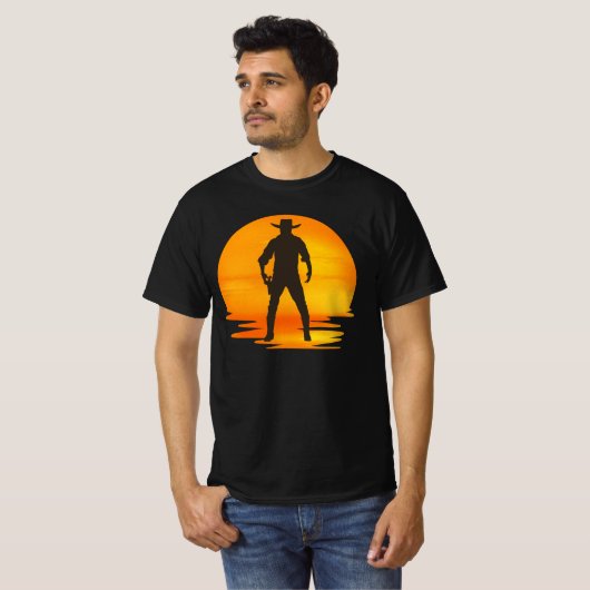 Old West Gunslinger T-shirt (Voorkant volledig)