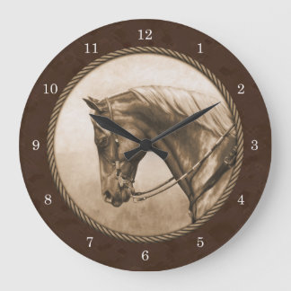 Old West Quarter Horse Sepia Brown Grote Klok