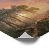 Old West Scene Cattle Drive Vintage Art Poster (Coin)