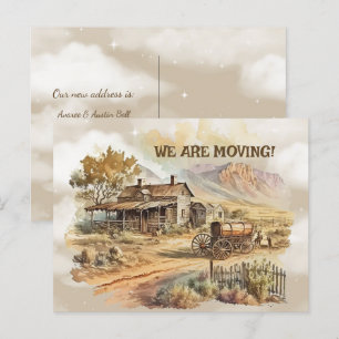 Old West Scene We zijn Moving Briefkaart