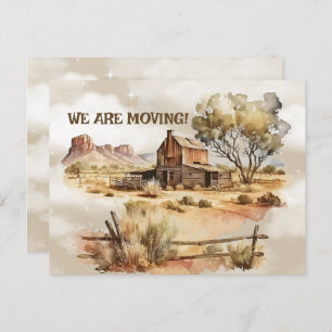 Old West Scene We zijn Moving Briefkaart