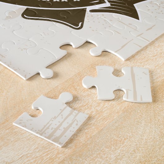 Old West Sheriff Deputy Rifles Badge gepersonalise Legpuzzel (Zijkant)