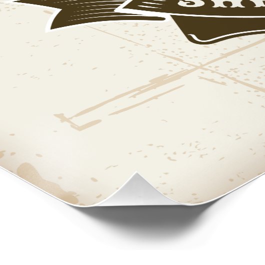 Old West Sheriff Deputy Rifles Badge gepersonalise Perfect Poster (Hoek)