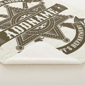Old West Sheriff Deputy Rifles Badge gepersonalise Sherpa Deken (3/4)