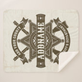 Old West Sheriff Deputy Rifles Badge gepersonalise Sherpa Deken (Voorkant (horizontaal))
