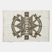 Old West Sheriff Deputy Rifles Badge gepersonalise Theedoek (Horizontaal)