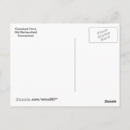 Old Wethersfield Connecticut Briefkaart (Achterkant)