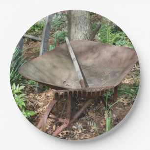 Old Wheelbarrow Flower Garden Thema Party Papieren Bordje