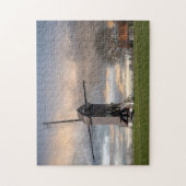 Old Windmill Field Belgium Windmill Wooden Europe Legpuzzel (Verticaal)