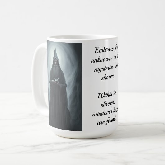 Old Wise Grey Wizard Mok met Quote (Voorkant links)