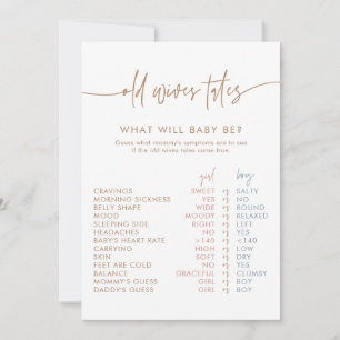 Old Wives Tales Kaart Boho Gender Reveal spel