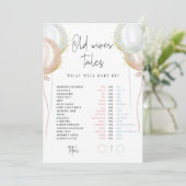 Old Wives Tales Roze & Blauw Geslacht Onthulling k Kaart (Staand voorkant)