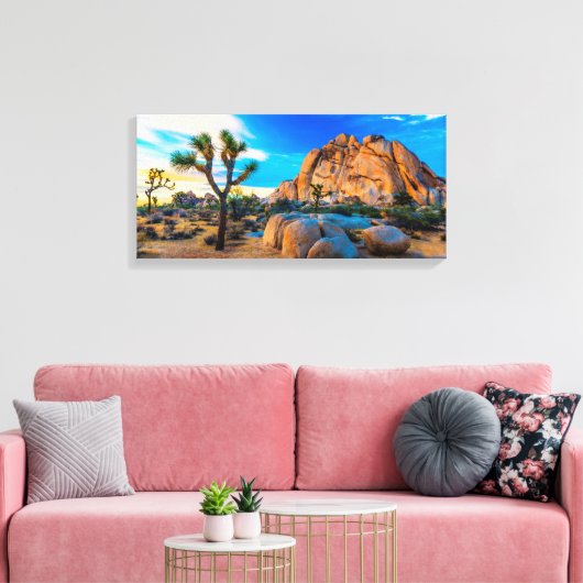 Old Woman Rock - Joshua Tree National Park Canvas Afdruk (Insitu (Woonkamer))