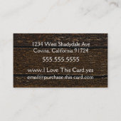 Old Wood and Blue Florish Visitekaartje (Achterkant)