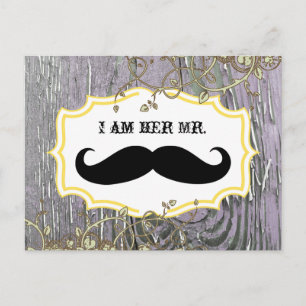 Old Wood Country Chic Swirly Vine Ik ben haar Mr. Briefkaart