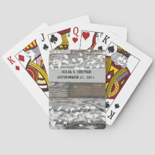 Old Wood Country White, speciaal gepersonaliseerd Speelkaarten