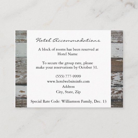 Old Wood Hotel Hébergement Cartes de fermeture (Devant)