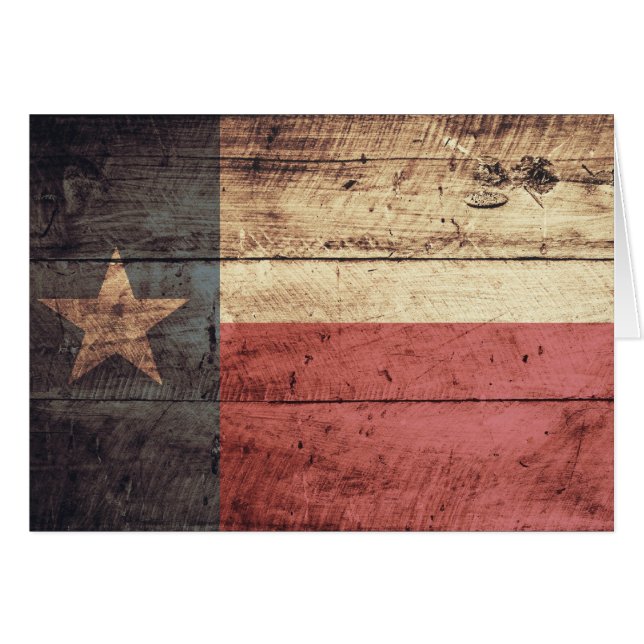 Old Wood Texas Flag (Voorkant Horizontaal)