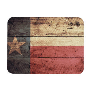 Old Wood Texas Flag Magneet