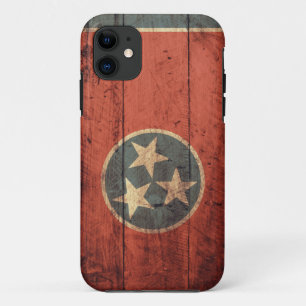 Old Wooden Tennessee Flag iPhone 5 Hoesje