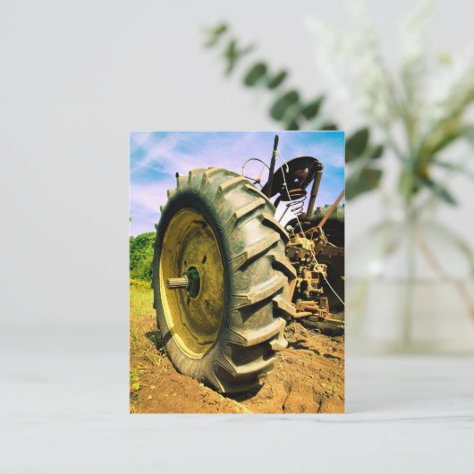 Old, Working John Deere Tractor Briefkaart (Staand voorkant)