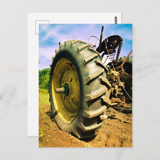 Old, Working John Deere Tractor Briefkaart (Voorkant / Achterkant)