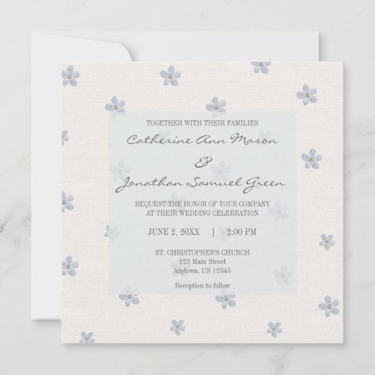 Old World Charm bruiloft uitnodiging (Achterkant)