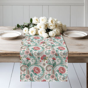Old-World Charm Floral Runner Victoriaans stijl Lange Tafelloper