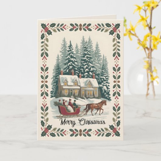 Old World Christmas Christmas 6 Kaart (Gele Bloem)