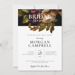 Old World Floral Bridal Shower Kaart