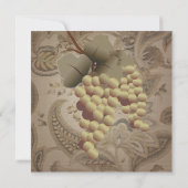 Old World Grapes Wine Thmed Birthday Party Kaart (Achterkant)