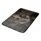 Old World Journey Nautical Anker Monogram Zwart Badmat (Gekanteld)