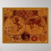 OLD WORLD MAP Poster d'art (Devant)