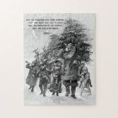 Old World Santa and Children Monochrome Legpuzzel (Verticaal)