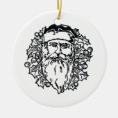 Old World Santa Circle Keramisch Ornament (Voorkant)
