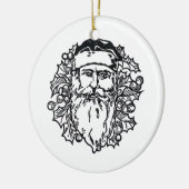 Old World Santa Circle Keramisch Ornament (Links)