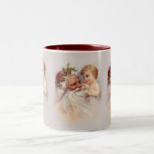 Old World Santa en Cherub Tweekleurige Koffiemok (Center)